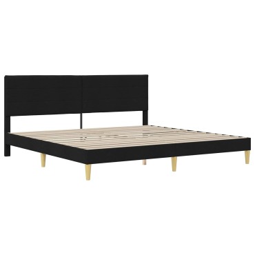 vidaXL Σκελετός Κρεβατιού Μαύρο 200x200cm Πολυεστέρας
