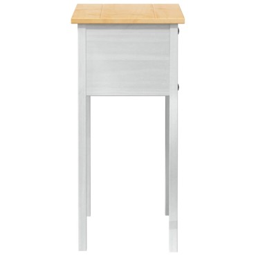 vidaXL Κονσόλα Λευκό 73x35x73cm Στερεά ξυλεία πεύκου 1 τεμ.