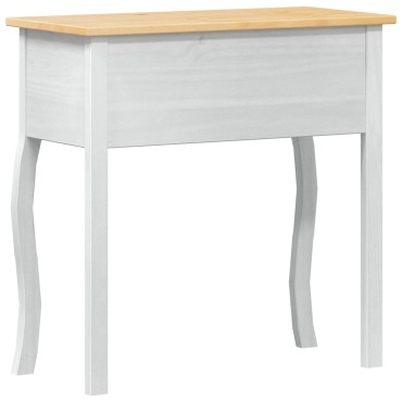 vidaXL Κονσόλα Λευκό 73x35x73cm Στερεά ξυλεία πεύκου 1 τεμ.