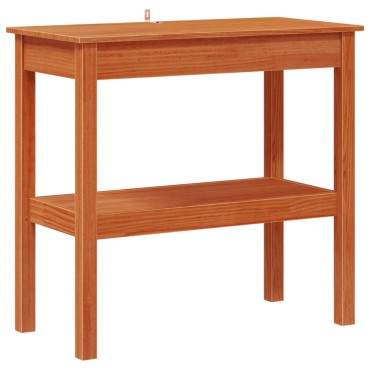 vidaXL Τραπέζι κονσόλας Κερωμένο Καφέ 80x40x75cm Στερεό πεύκο