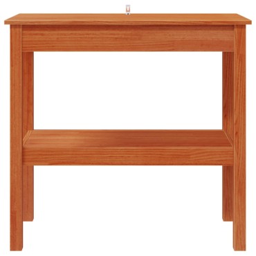 vidaXL Τραπέζι κονσόλας Κερωμένο Καφέ 80x40x75cm Στερεό πεύκο