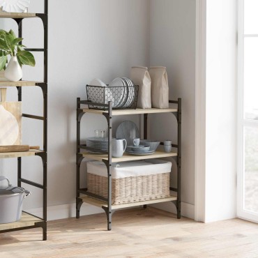 vidaXL Καρότσι Κουζίνας Δρύς Sonoma 50x35x75,5 εκ 1 τεμ.