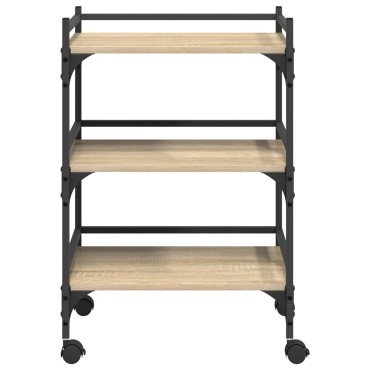 vidaXL Καρότσι Κουζίνας Δρύς Sonoma 50x35x75,5 εκ 1 τεμ.
