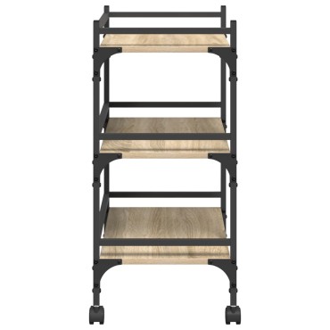 vidaXL Καρότσι Κουζίνας Δρύς Sonoma 50x35x75,5 εκ 1 τεμ.