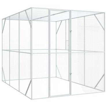 vidaXL Κλουβί Πουλιών Ανθρακί 210 x 304 x 213 εκ Επικαλυμμένος Χάλυβας