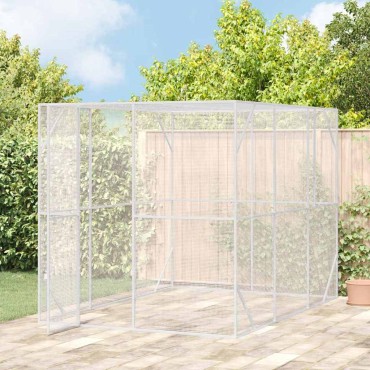 vidaXL Κλουβί Πουλιών Ανθρακί 210 x 304 x 213 εκ