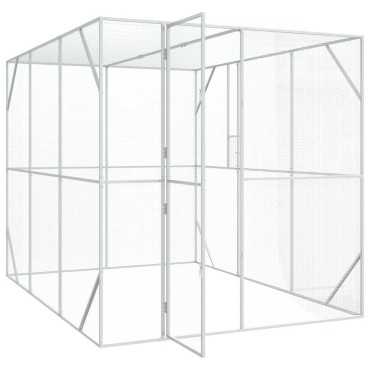 vidaXL Κλουβί Πουλιών Ανθρακί 210 x 304 x 213 εκ