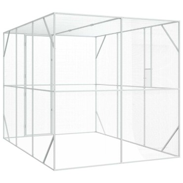 vidaXL Κλουβί Πουλιών Ανθρακί 210 x 304 x 213 εκ