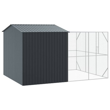 vidaXL Κλουβί Πουλιών Ανθρακί 425 x 304 x 247 εκ Επικαλυμμένος Χάλυβας