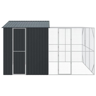 vidaXL Κλουβί Πουλιών Ανθρακί 425 x 304 x 247 εκ Επικαλυμμένος Χάλυβας