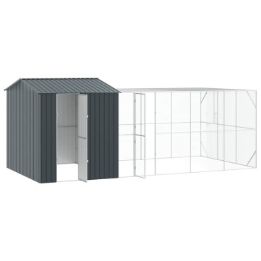 vidaXL Κλουβί Πουλιών Ανθρακί 635 x 304 x 247 εκ Επικαλυμμένος Χάλυβας