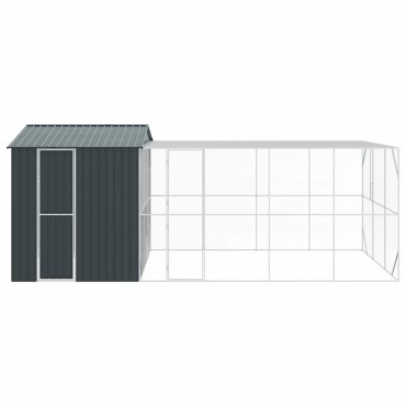 vidaXL Κλουβί Πουλιών Ανθρακί 635 x 304 x 247 εκ Επικαλυμμένος Χάλυβας