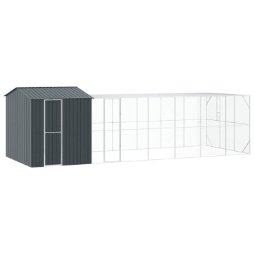 vidaXL Κλουβί Πουλιών Ανθρακί 845 x 304 x 247 εκ Επικαλυμμένος Χάλυβας