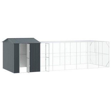 vidaXL Κλουβί Πουλιών Ανθρακί 845 x 304 x 247 εκ Επικαλυμμένος Χάλυβας