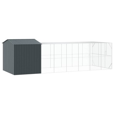 vidaXL Κλουβί Πουλιών Ανθρακί 845 x 304 x 247 εκ Επικαλυμμένος Χάλυβας