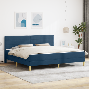 vidaXL Σκελετός Κρεβατιού Μπλε 200x200cm Πολυεστέρας