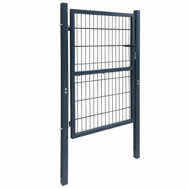 vidaXL Πόρτα Περίφραξης 2D (Μονή) Ανθρακί Γκρι 100x180 εκ.