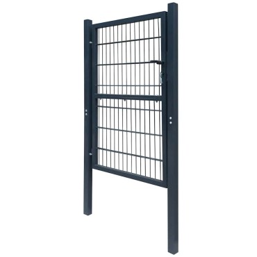 vidaXL Πόρτα Περίφραξης 2D (Μονή) Ανθρακί Γκρι 100x180 εκ.