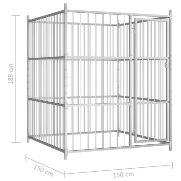 vidaXL Κλουβί Σκύλου Εξωτερικού Χώρου 150 x 150 x 185 εκ.