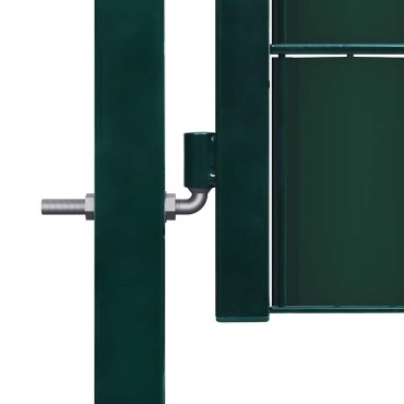 vidaXL Πόρτα Περίφραξης Πράσινη 100x81 εκ. από PVC και Ατσάλι