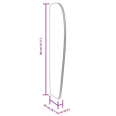 vidaXL Αυτί Κεφαλής Μαύρο 80 x 23 x 6 εκ. PVC
