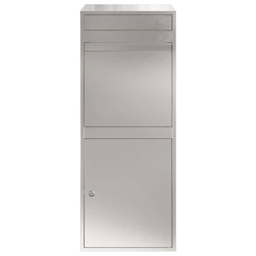 vidaXL Θυρίδα Πακέτων Ασημί 47,5 x 38 x 59 εκ. Ανοξείδωτο ατσάλι