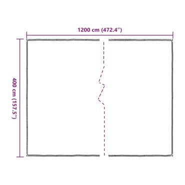 vidaXL Κάλυμμα Φυτών Διαφανές 4 x 12 m PE