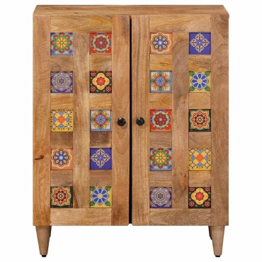 vidaXL Πλαϊνό γραφείο 60x33x75cm Στερεό ξύλο μάνγκο Φυσικό