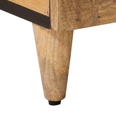 vidaXL Τραπεζάκι σαλονιού Φυσικό 80x50x40cm Στερεό ξύλο μάνγκο 1 τεμ.
