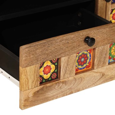 vidaXL Ντουλάπι TV Φυσικό 105x33,5x46cm Στερεό ξύλο μάνγκο 1 τεμ.
