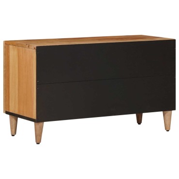 vidaXL Ντουλάπι TV με πόρτα Φυσικό 80x33x46cm Στερεό ξύλο μάνγκο 1 τεμ.