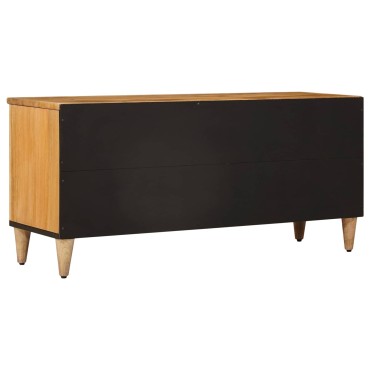vidaXL Ντουλάπι TV με ράφι Φυσικό 100x33x46cm Στερεό ξύλο μάνγκο 1 τεμ.