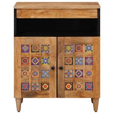 vidaXL Πλαϊνό γραφείο Φυσικό 60x33x75cm Στερεό ξύλο μάνγκο