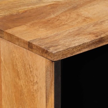 vidaXL Πλαϊνό γραφείο Φυσικό 80x33x75cm Στερεό ξύλο μάνγκο