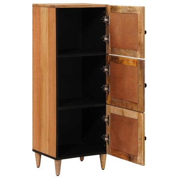 vidaXL Highboard με πόρτα Φυσικό 40x33x110cm Στερεό ξύλο μάνγκο