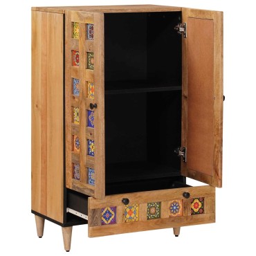 vidaXL Highboard Φυσικό 60x33,5x100cm Στερεό ξύλο μάνγκο