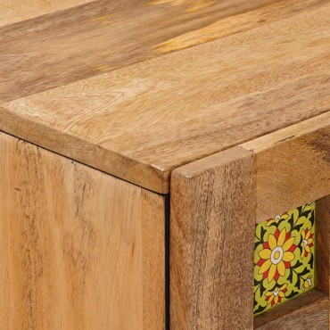 vidaXL Highboard Φυσικό 60x33,5x100cm Στερεό ξύλο μάνγκο