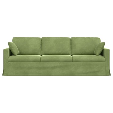 vidaXL Καναπές Ανοιχτό Πράσινο 228x78x80cm Βελούδο
