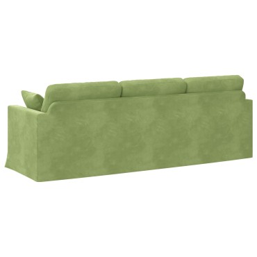 vidaXL Καναπές Ανοιχτό Πράσινο 228x78x80cm Βελούδο