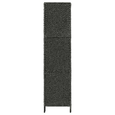 vidaXL Διαχωριστικό Δωματίου 4 Πάνελ Μαύρο 154x160cm Υάκινθος Νερού 1 τεμ.