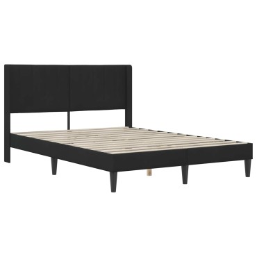 vidaXL Σκελετός κρεβατιού με στρώμα Μαύρο 120 x 190 cm Βελούδο