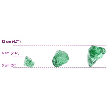 vidaXL Πέτρες Κήπου Ανοιχτό Πράσινο 12 cm Γυαλί