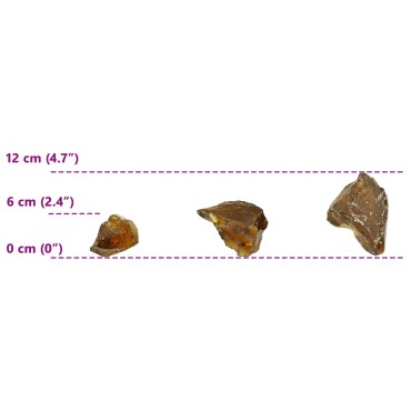 vidaXL Πέτρες Κήπου Καφέ 12 cm Γυαλί