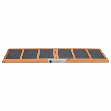 vidaXL Ράμπα Σκύλου Γκρι 120 x 30 εκ. από Μασίφ Ξύλο Ελάτης