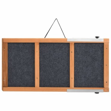 vidaXL Ράμπα Σκύλου Γκρι 120 x 30 εκ. από Μασίφ Ξύλο Ελάτης