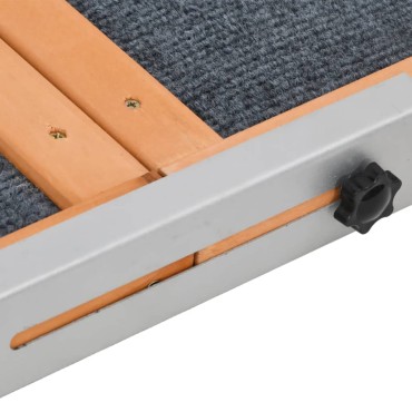 vidaXL Ράμπα Σκύλου Γκρι 120 x 30 εκ. από Μασίφ Ξύλο Ελάτης