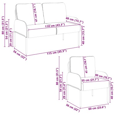 vidaXL Σετ Καναπέ 3 τεμ. Κόκκινο Κόντρα πλακέ 115x56x80cm  Τριθέσιος