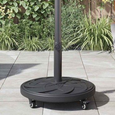 vidaXL Βάση ομπρέλας 15.35 kg Μαύρο Σίδερο Εγκύκλιος
