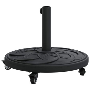 vidaXL Βάση ομπρέλας 15.35 kg Μαύρο Σίδερο Εγκύκλιος