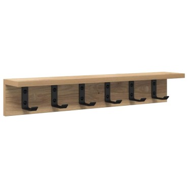 vidaXL Τοίχου Κρεμάστρα Επιτοίχιο Artisan Oak 60x10,5x10,5 εκ